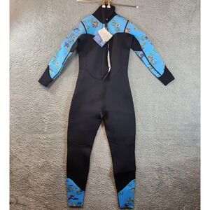 Hevto Floral Print Neoprene Wetsuit Womens XS Full Body Diving Snorkeling Water